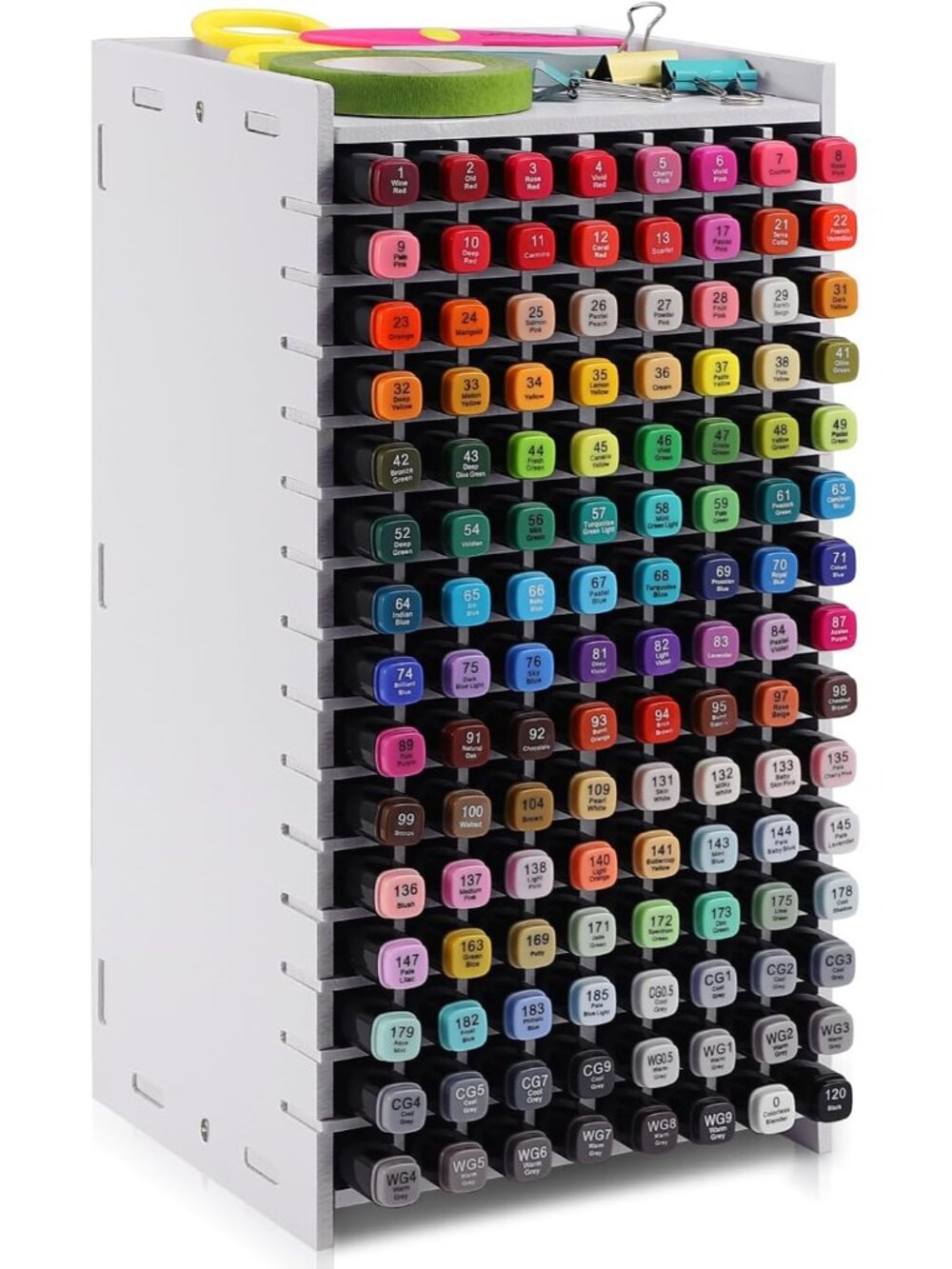 Marker Organizer,120 Slots Marker Holder Organizer with Divider